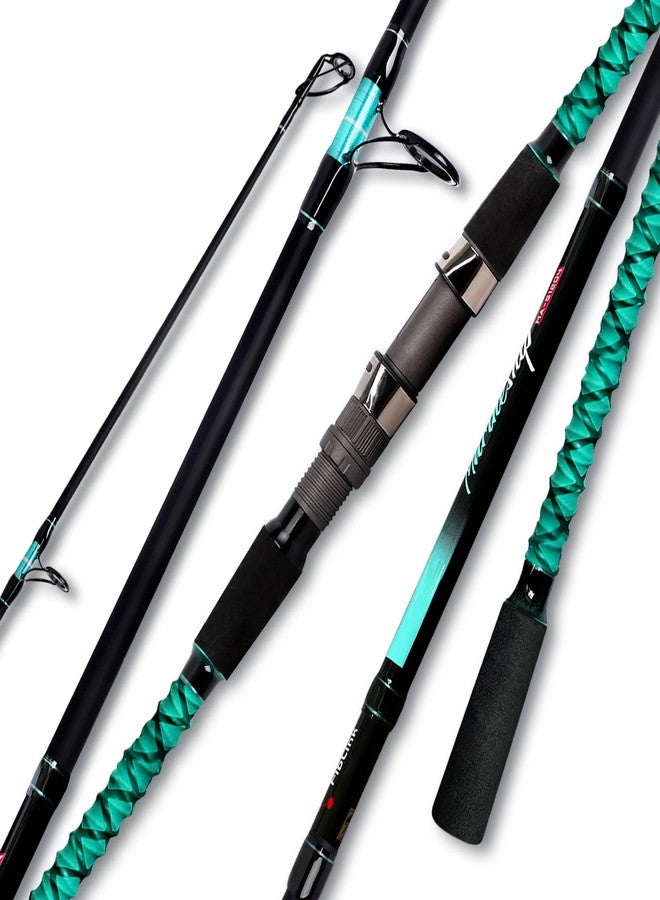Fiblink Surf Fishing Rod Portable Travel Surf Spinning Rod 4 Piece Carbon Fiber Saltwater Fishing Rod 9' - Image 1